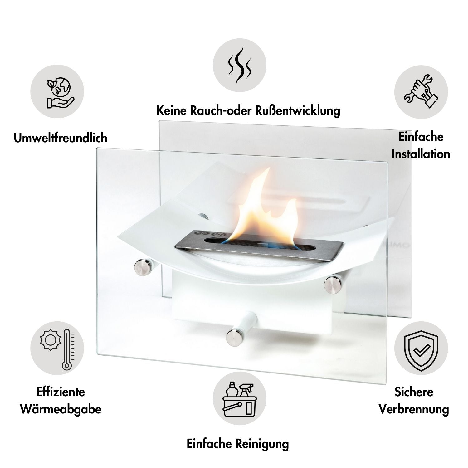 Ethanol Kamin | Tischkamin IGNIS | Mobiler Bioethanol Kamin | Tischfeuer LILI Home&Garden